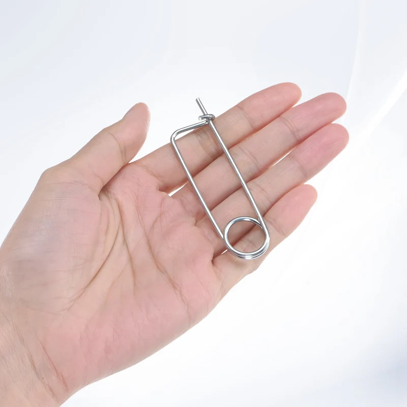 8-Pack Brooch Shape Cotter Safety Pin, 2x45mm Quick Lock Brooch Fastener