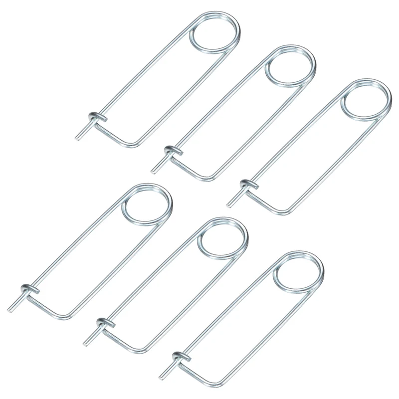 6-Pack Brooch Shape Cotter Safety Pin, 2x45mm Quick Lock Brooch Fastener