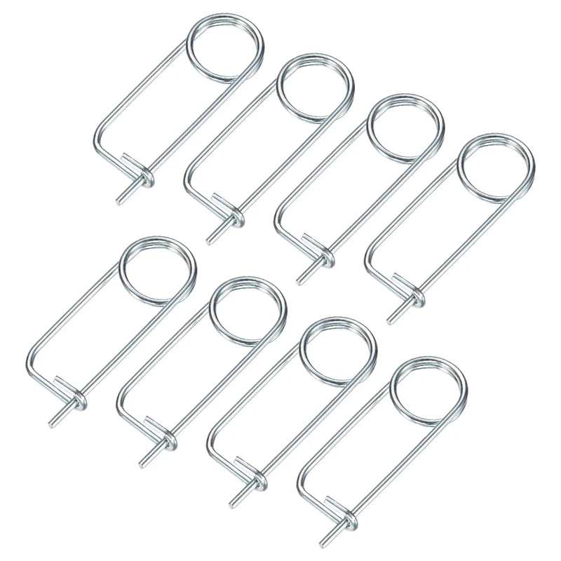 8-Pack Brooch Shape Cotter Safety Pin, 2x29mm Quick Lock Brooch Fastener