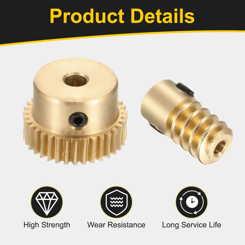 Worm Gear Set 0.5 Module 1:35 Reduction Rate(Gear-4mm Bore, Rod 2mm Bore)