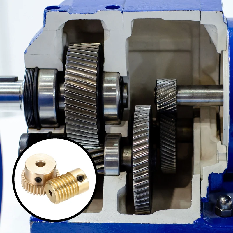 Worm Gear Set 0.5 Module 1:35 Reduction Rate(Gear-4mm Bore, Rod 3mm Bore)