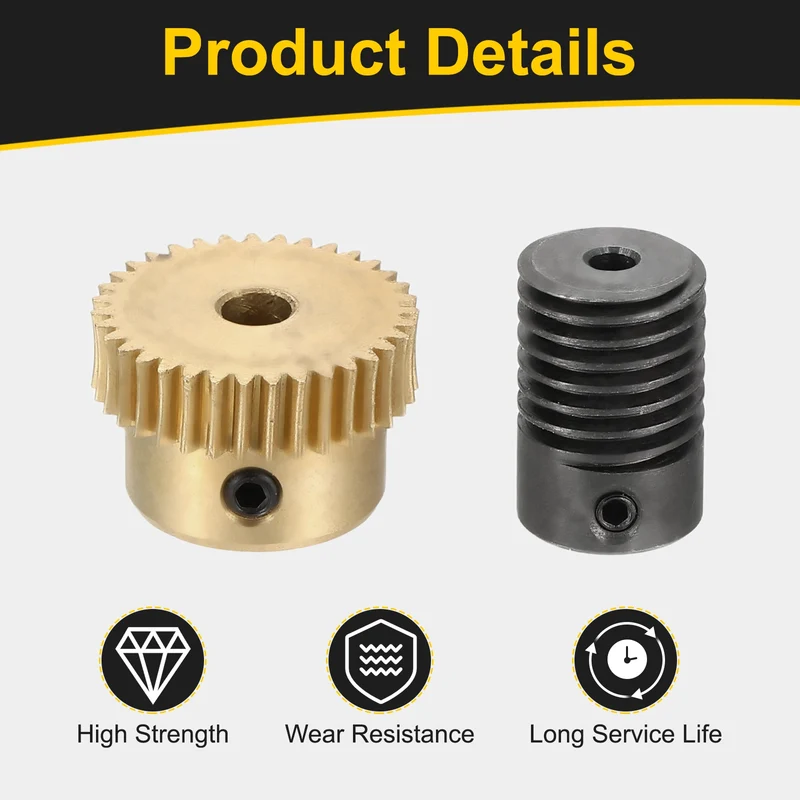 Worm Gear Set 0.5 Module 1:35 Reduction Rate(Gear-4mm Bore, Rod 3mm Bore)
