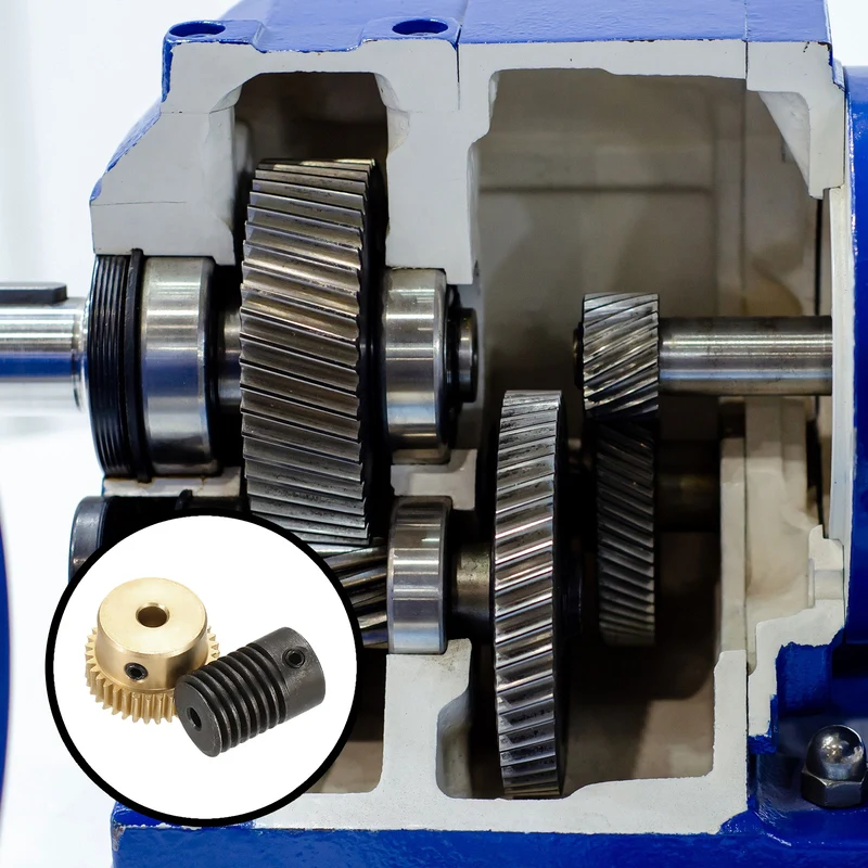 Worm Gear Set 0.5 Module 1:35 Reduction Rate(Gear-4mm Bore, Rod 3mm Bore)