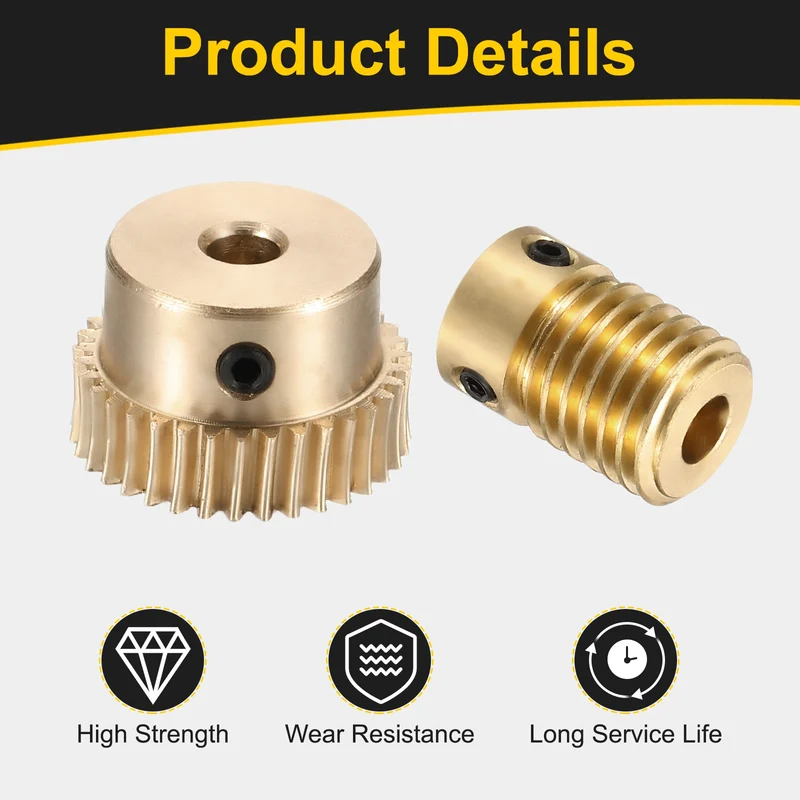 Worm Gear Set 0.5 Module 1:35 Reduction Rate(Gear-4mm Bore, Rod 5mm Bore)