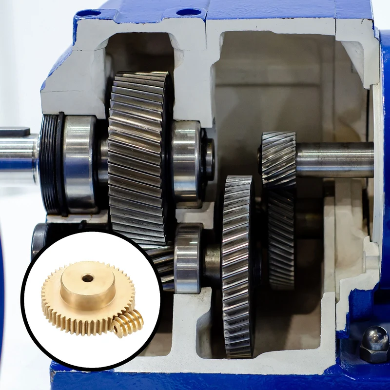Worm Gear Set 0.5 Module 1:50 Reduction Rate(Gear-3mm Bore, Rod 1.98mm Bore)