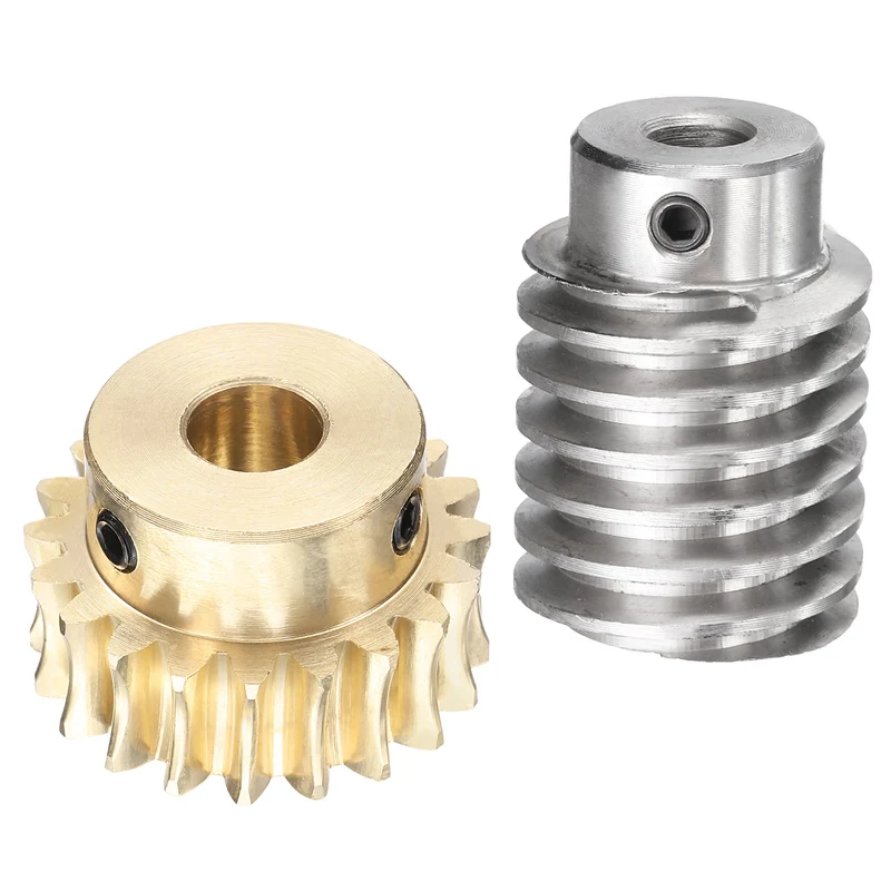 Worm Gear Set 1.5 Module 20:1 Reduction Rate(Gear-10mm Bore, Rod 8mm Bore)