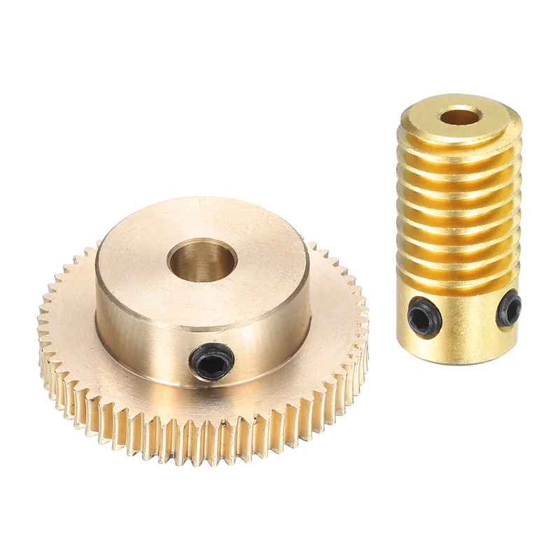 Worm Gear Set 3mm Wheel Shaft Brass 0.5M Reduction Rate Drive Gear Box
