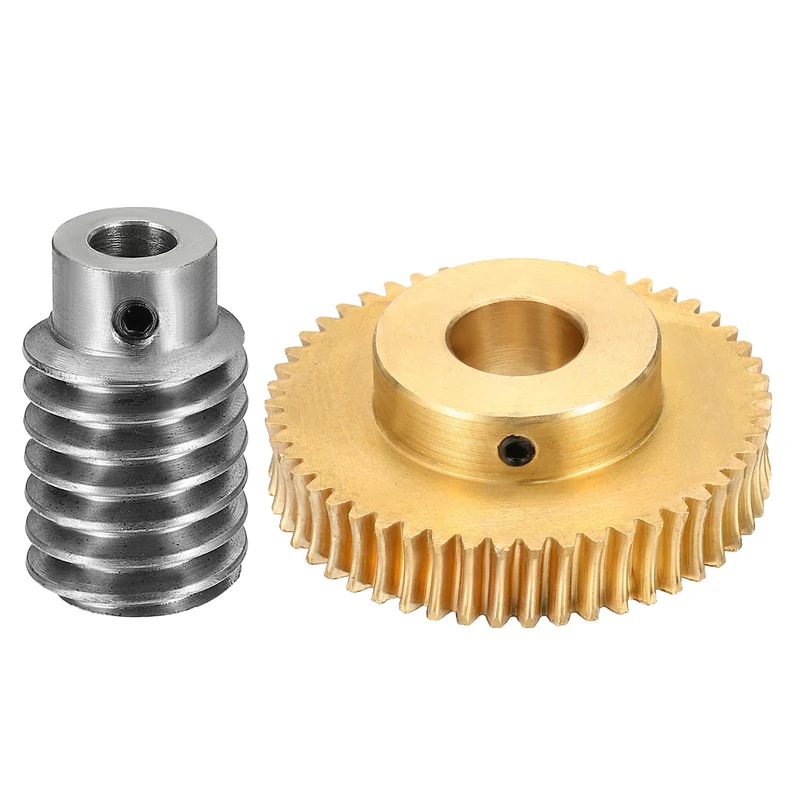 Worm Gear Set 1 Module 50:1 Reduction Rate(Gear-14mm Bore, Rod 5mm Bore)