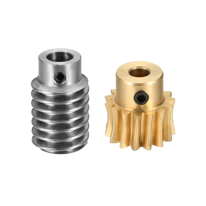 Worm Gear Set 1 Module 15:1 Reduction Rate(Gear-5mm Bore, Rod 8mm Bore)