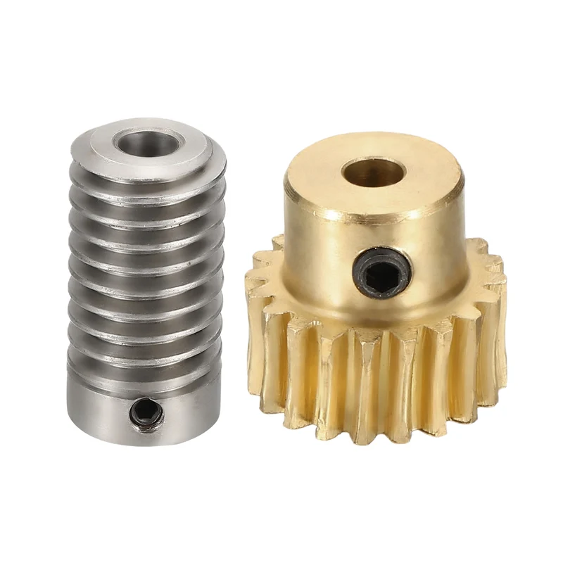 Worm Gear Set 0.8 Module 1:20 Reduction Rate(Gear-4mm Bore, Rod 6mm Bore)