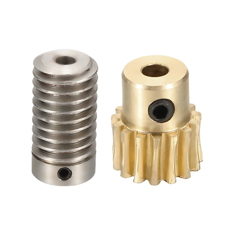 Worm Gear Set 0.8 Module 1:15 Reduction Rate(Gear-4mm Bore, Rod 5mm Bore)