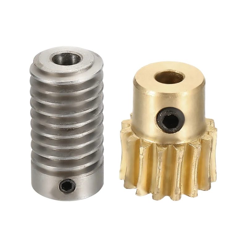 Worm Gear Set 0.8 Module 1:15 Reduction Rate(Gear-4mm Bore, Rod 6mm Bore)
