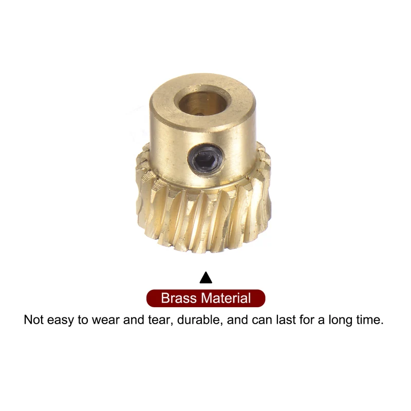 Brass Worm Gear Set Wheel 0.5 Modulus 20:1 3mm Hole Drive Gear Box Shaft