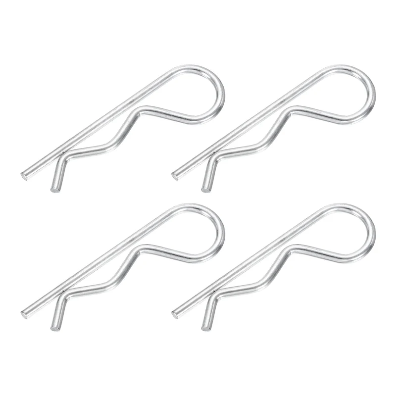 4 Pcs M4x90mm Cotter Pins R Clips Spring Retaining Wire Hair Hitch Pin Clip