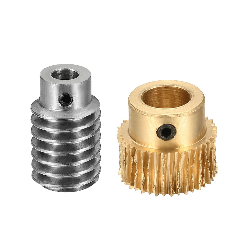 Worm Gear Set 1 Module 20:1 Reduction Rate(Gear-10mm Bore, Rod 5mm Bore)