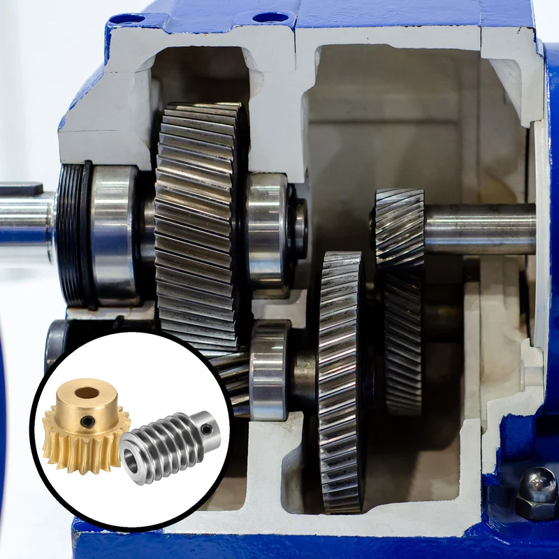 Worm Gear Set 1 Module 20:1 Reduction Rate(Gear-6mm Bore, Rod 8mm Bore)