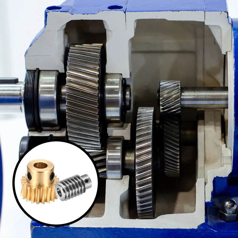 Worm Gear Set 1 Module 20:1 Reduction Rate(Gear-8mm Bore, Rod 5mm Bore)