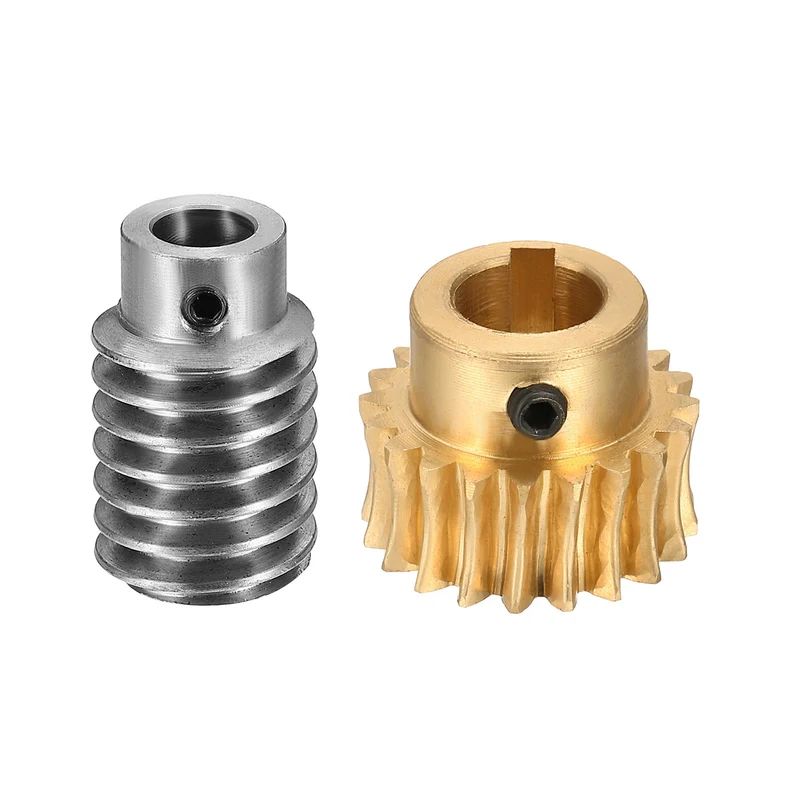 Worm Gear Set, 1 Module 20:1 Reduction Rate(Gear-10mm Bore, Rod 8mm Bore)