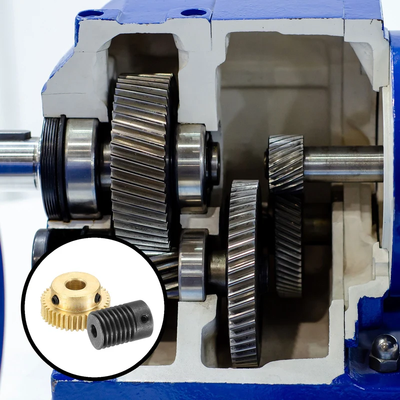 Worm Gear Set 0.5 Module 1:40 Reduction Rate(Gear-6mm Bore, Rod 4mm Bore)