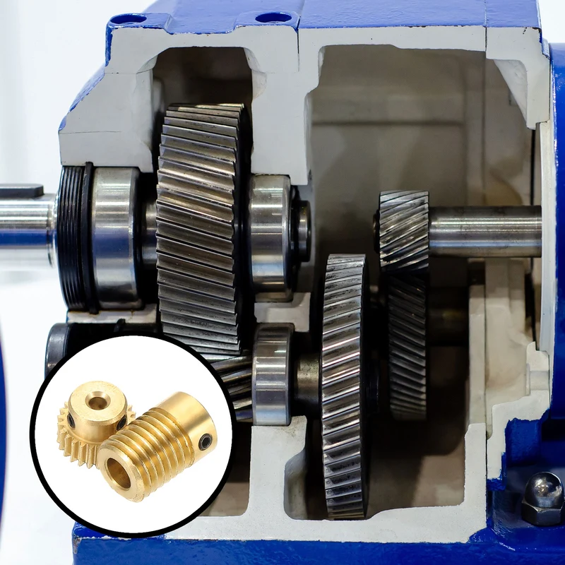Worm Gear Set 0.5 Module 1:25 Reduction Rate(Gear-3mm Bore, Rod 6mm Bore)