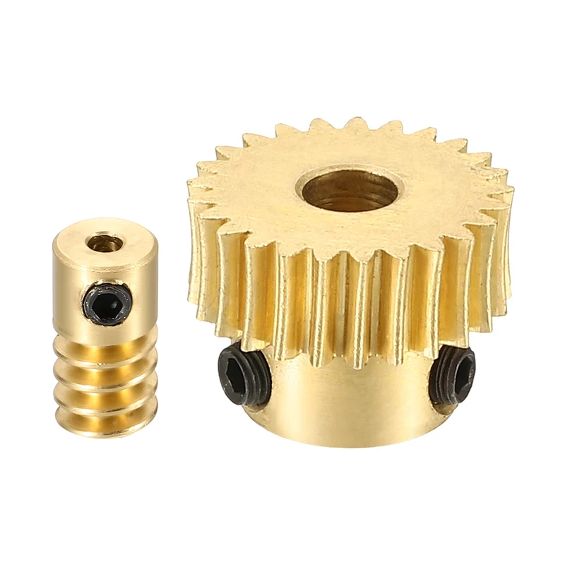 Worm Gear Set 0.5 Module 1:25 Reduction Rate(Gear-4mm Bore, Rod 2mm Bore)