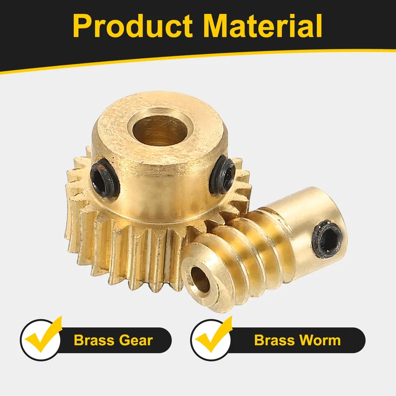 Worm Gear Set 0.5 Module 1:25 Reduction Rate(Gear-4mm Bore, Rod 2mm Bore)