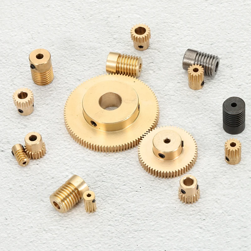Worm Gear Set 0.5 Module 1:25 Reduction Rate(Gear-4mm Bore, Rod 1.98mm Bore)