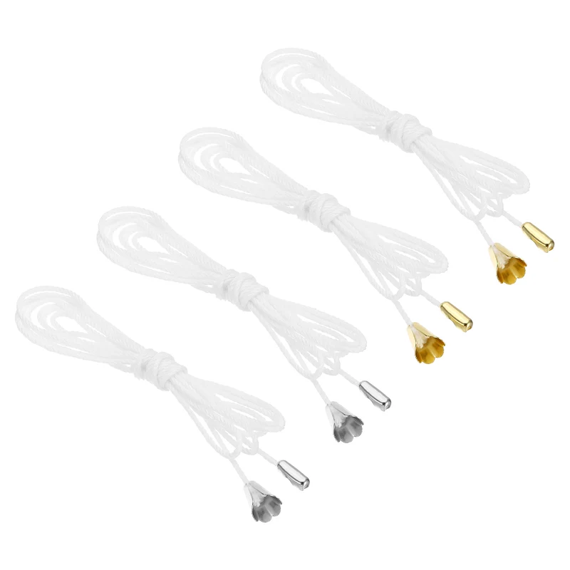 1.5M 4.9ft Ceiling Pull Chain Extender Conical Pendant Gold/Silver Tone 4 Pcs