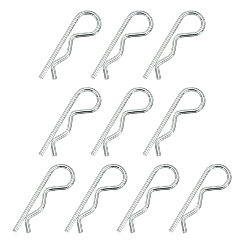10 Pcs M4x75mm Cotter Pins R Clips Spring Retaining Wire Hair Hitch Pin Clip