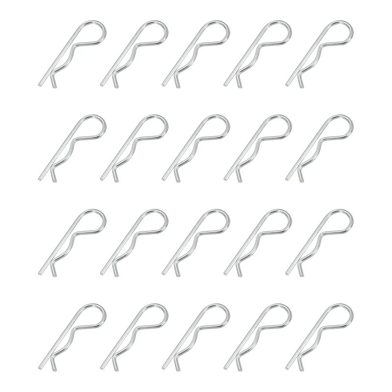 20 Pcs M3x65mm Cotter Pins R Clips Spring Retaining Wire Hair Hitch Pin Clip