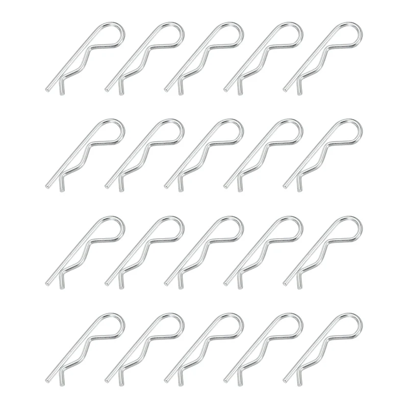 20 Pcs M2.5x50mm Cotter Pins R Clips Spring Retaining Wire Hair Hitch Pin Clip