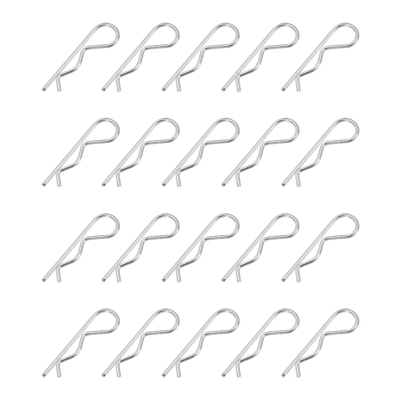 20 Pcs M2x50mm Cotter Pins R Clips Spring Retaining Wire Hair Hitch Pin Clip