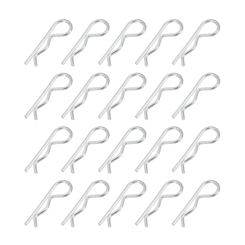 20 Pcs M2x40mm Cotter Pins R Clips Spring Retaining Wire Hair Hitch Pin Clip