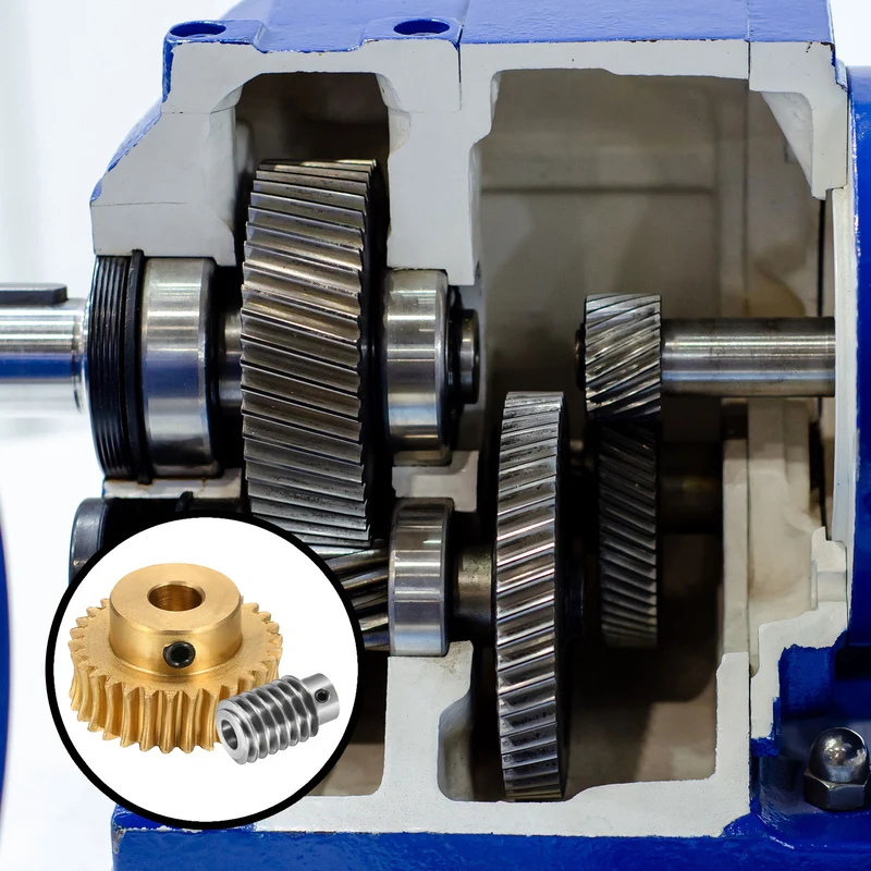 Worm Gear Set 1 Module 30:1 Reduction Rate(Gear-8mm Bore, Rod 5mm Bore)