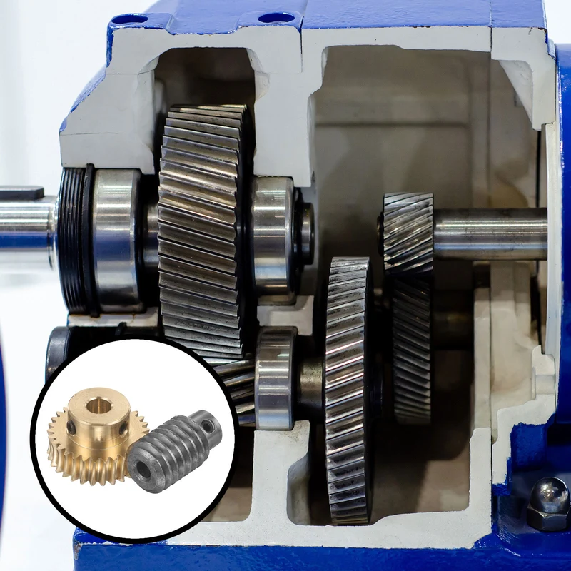 Worm Gear Set 1 Module 30:1 Reduction Rate(Gear-8mm Bore, Rod 6mm Bore)