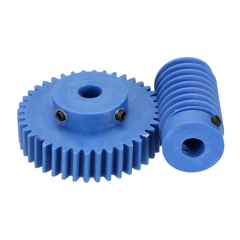 Nylon Worm Gear Set 1.5M 40:1 Reduction Ratio Gear 10mm Bore Rod 10mm Bore