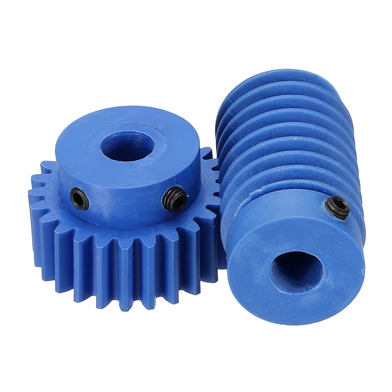 Nylon Worm Gear Set 1.5M 25:1 Reduction Ratio Gear 10mm Bore Rod 10mm Bore