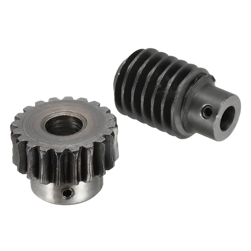 Worm Gear Set 1.25 Module 1:20 Reduction Rate Gear-10mm ID 28mm OD, Rod 8mm Bore