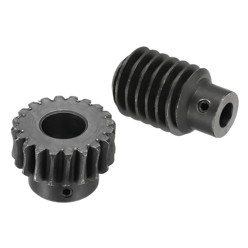 Worm Gear Set 1.25 Module 1:20 Reduction Rate Gear-12mm ID 28mm OD, Rod 8mm Bore