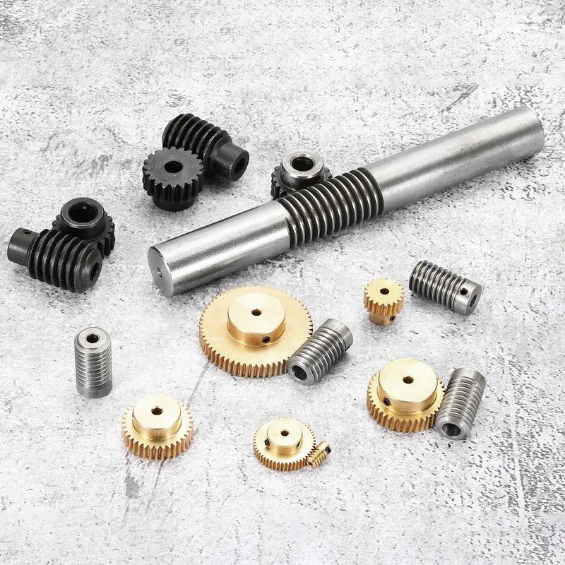Worm Gear Set 1.25 Module 1:20 Reduction Rate Gear-12mm ID 28mm OD, Rod 8mm Bore