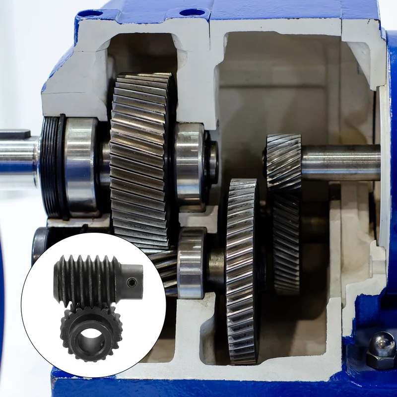 Worm Gear Set 1.25 Module 1:20 Reduction Rate Gear-12mm ID 28mm OD, Rod 8mm Bore