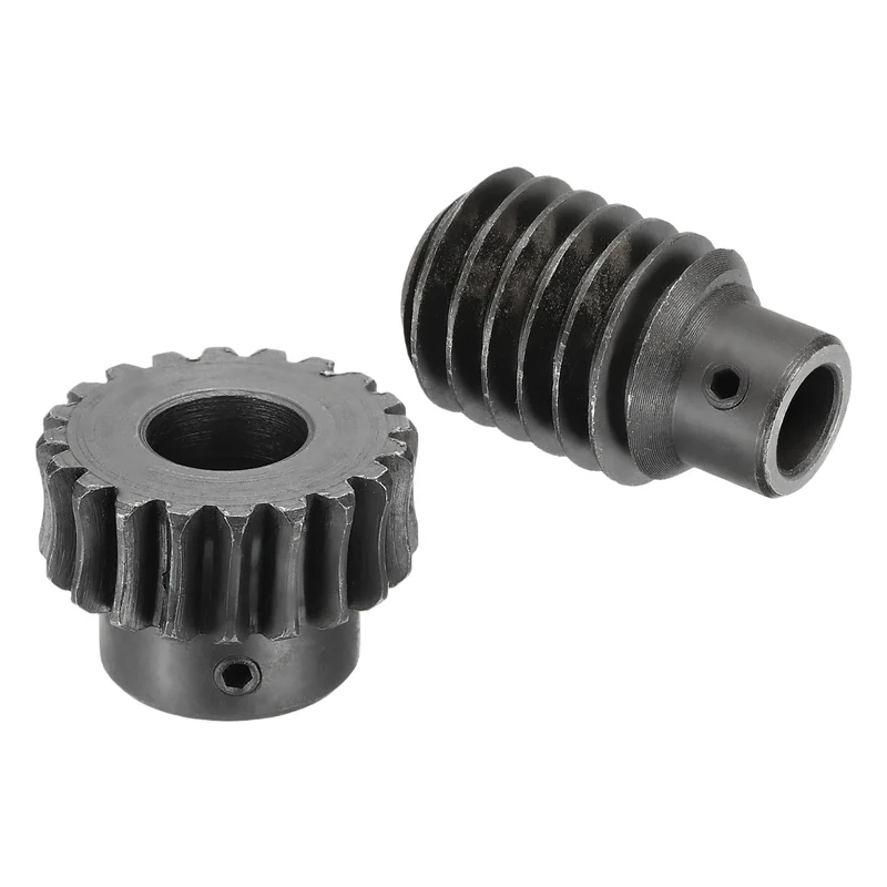 Worm Gear Set 1.25 Module 1:20 Reduction Rate Gear-12mm ID 28mm OD Rod 10mm Bore
