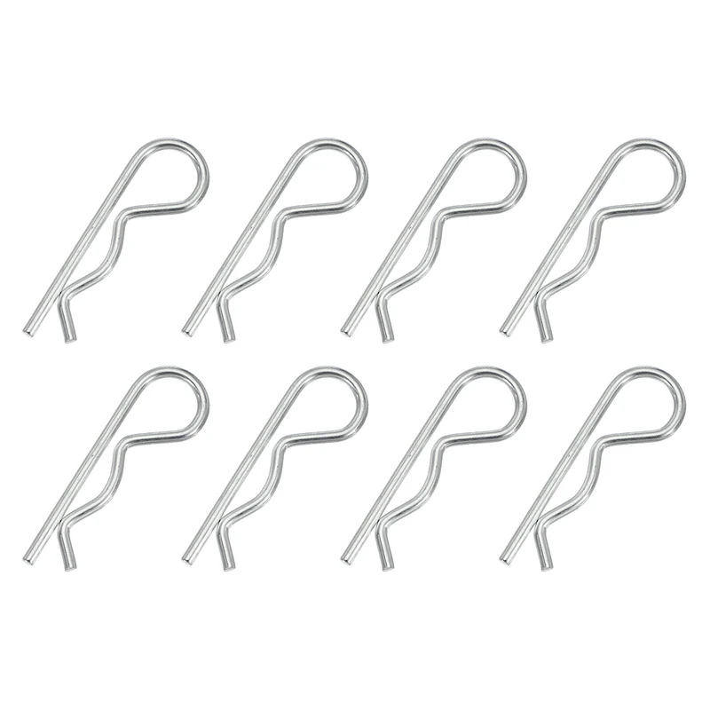 M5 x 100 mm Cotter Pin Assortment Kit, 2 Pcs Heavy Duty R Clips, Silver Tone