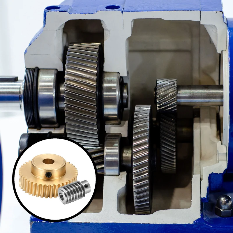 Worm Gear Set 1 Module 40:1 Reduction Rate(Gear-8mm Bore Rod 5mm Bore)