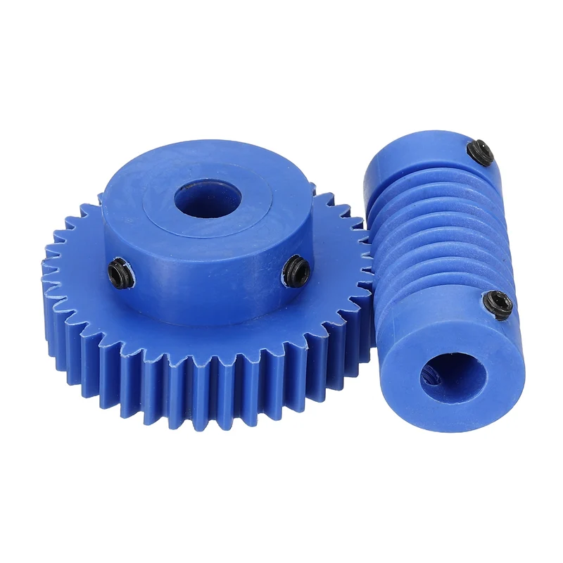 Nylon Worm Gear Set 1M 40:1 Reduction Ratio Gear 8mm Bore Rod 8mm Bore
