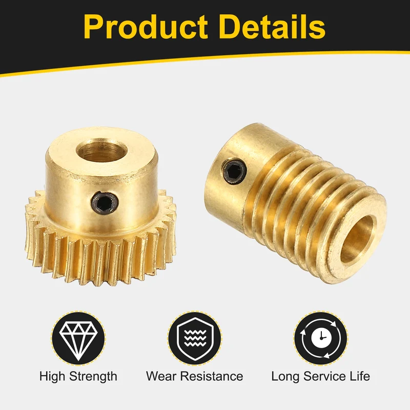 Worm Gear Set 0.5 Module 1:30 Reduction Rate(Gear-5mm Bore, Rod 6mm Bore)
