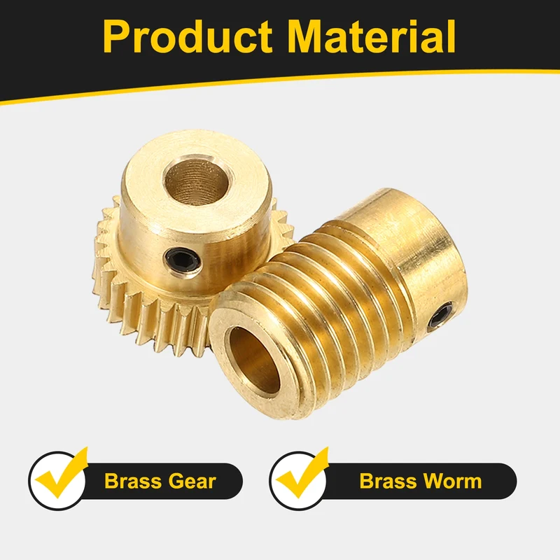 Worm Gear Set 0.5 Module 1:30 Reduction Rate(Gear-5mm Bore, Rod 6mm Bore)