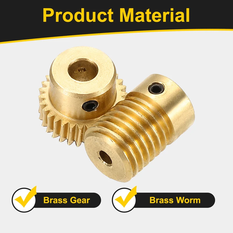 Worm Gear Set 0.5 Module 1:30 Reduction Rate(Gear-5mm Bore, Rod 3mm Bore)
