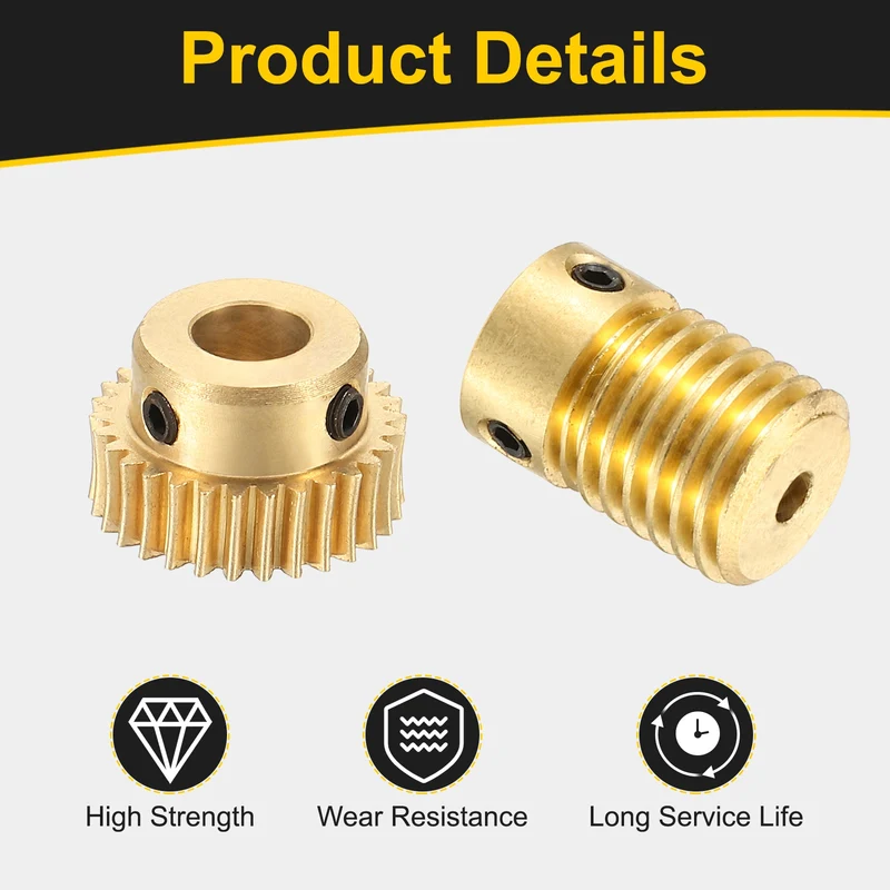 Worm Gear Set 0.5 Module 1:30 Reduction Rate(Gear-6mm Bore, Rod 3mm Bore)