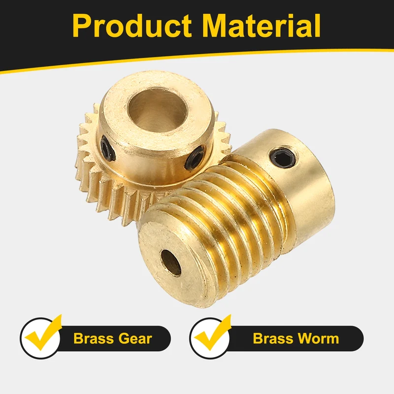 Worm Gear Set 0.5 Module 1:30 Reduction Rate(Gear-6mm Bore, Rod 3mm Bore)